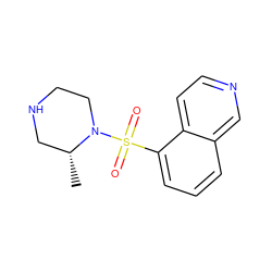 C[C@@H]1CNCCN1S(=O)(=O)c1cccc2cnccc12 ZINC000034800306