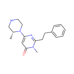 C[C@@H]1CNCCN1c1cc(=O)n(C)c(CCc2ccccc2)n1 ZINC000045302792