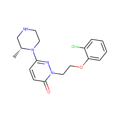 C[C@@H]1CNCCN1c1ccc(=O)n(CCOc2ccccc2Cl)n1 ZINC000045260939