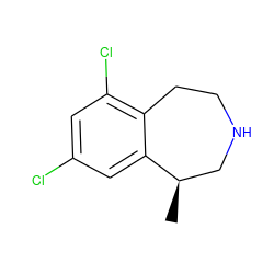 C[C@@H]1CNCCc2c(Cl)cc(Cl)cc21 ZINC000006733454