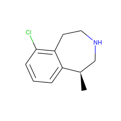 C[C@@H]1CNCCc2c(Cl)cccc21 ZINC000006733456