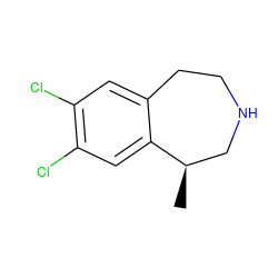 C[C@@H]1CNCCc2cc(Cl)c(Cl)cc21 ZINC000028132105