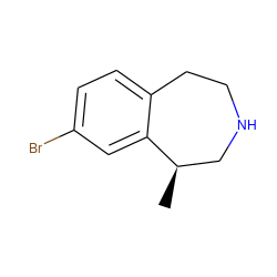 C[C@@H]1CNCCc2ccc(Br)cc21 ZINC000028124075