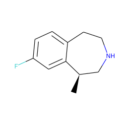 C[C@@H]1CNCCc2ccc(F)cc21 ZINC000028128226