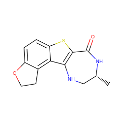 C[C@@H]1CNc2c(sc3ccc4c(c23)CCO4)C(=O)N1 ZINC000043021393