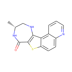 C[C@@H]1CNc2c(sc3ccc4ncccc4c23)C(=O)N1 ZINC000043019267