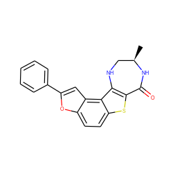 C[C@@H]1CNc2c(sc3ccc4oc(-c5ccccc5)cc4c23)C(=O)N1 ZINC000043017232