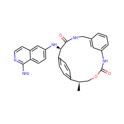 C[C@@H]1COC(=O)Nc2cccc(c2)CNC(=O)[C@H](Nc2ccc3c(N)nccc3c2)c2ccc1cc2 ZINC000043169720