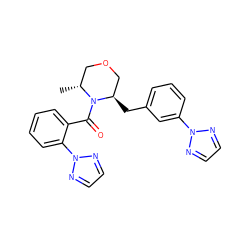 C[C@@H]1COC[C@@H](Cc2cccc(-n3nccn3)c2)N1C(=O)c1ccccc1-n1nccn1 ZINC000205637073