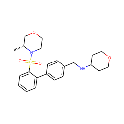 C[C@@H]1COCCN1S(=O)(=O)c1ccccc1-c1ccc(CNC2CCOCC2)cc1 ZINC000072114908