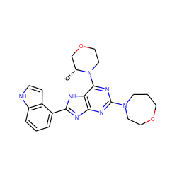 C[C@@H]1COCCN1c1nc(N2CCCOCC2)nc2nc(-c3cccc4[nH]ccc34)[nH]c12 ZINC000207222459