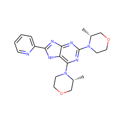 C[C@@H]1COCCN1c1nc(N2CCOC[C@H]2C)c2[nH]c(-c3ccccn3)nc2n1 ZINC000207231749