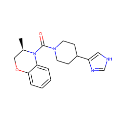 C[C@@H]1COc2ccccc2N1C(=O)N1CCC(c2c[nH]cn2)CC1 ZINC000071317053