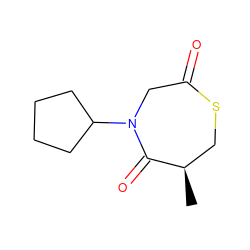 C[C@@H]1CSC(=O)CN(C2CCCC2)C1=O ZINC000027883792