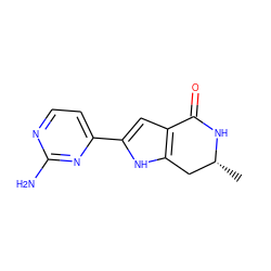 C[C@@H]1Cc2[nH]c(-c3ccnc(N)n3)cc2C(=O)N1 ZINC000034546939