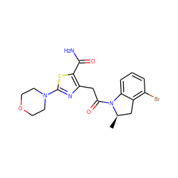 C[C@@H]1Cc2c(Br)cccc2N1C(=O)Cc1nc(N2CCOCC2)sc1C(N)=O ZINC000103240906