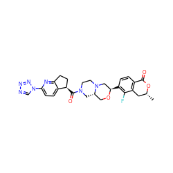 C[C@@H]1Cc2c(ccc([C@@H]3CN4CCN(C(=O)[C@@H]5CCc6nc(-n7cnnn7)ccc65)C[C@H]4CO3)c2F)C(=O)O1 ZINC000473179556