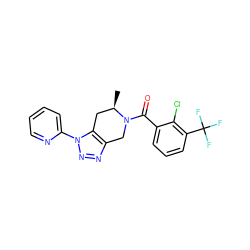 C[C@@H]1Cc2c(nnn2-c2ccccn2)CN1C(=O)c1cccc(C(F)(F)F)c1Cl ZINC000225997906