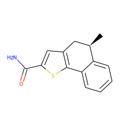 C[C@@H]1Cc2cc(C(N)=O)sc2-c2ccccc21 ZINC000653690484