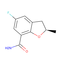 C[C@@H]1Cc2cc(F)cc(C(N)=O)c2O1 ZINC000098208297