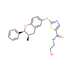 C[C@@H]1Cc2cc(Oc3ncc(C(=O)NCCO)s3)ccc2O[C@@H]1c1ccccc1 ZINC000169710762