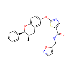 C[C@@H]1Cc2cc(Oc3ncc(C(=O)NCc4ccno4)s3)ccc2O[C@@H]1c1ccccc1 ZINC000169710758