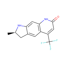 C[C@@H]1Cc2cc3c(C(F)(F)F)cc(=O)[nH]c3cc2N1 ZINC000027848185