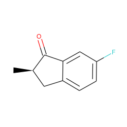 C[C@@H]1Cc2ccc(F)cc2C1=O ZINC000009915851