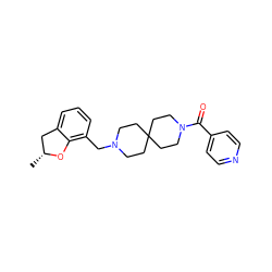 C[C@@H]1Cc2cccc(CN3CCC4(CC3)CCN(C(=O)c3ccncc3)CC4)c2O1 ZINC000034984684