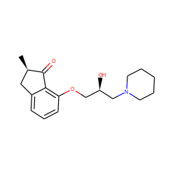 C[C@@H]1Cc2cccc(OC[C@@H](O)CN3CCCCC3)c2C1=O ZINC000028637007