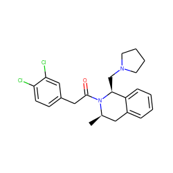 C[C@@H]1Cc2ccccc2[C@H](CN2CCCC2)N1C(=O)Cc1ccc(Cl)c(Cl)c1 ZINC000013726253