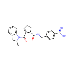 C[C@@H]1Cc2ccccc2N1C(=O)C1=CCC[C@@H]1C(=O)NCc1ccc(C(=N)N)cc1 ZINC000013493921