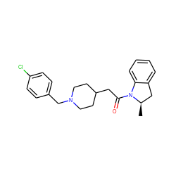 C[C@@H]1Cc2ccccc2N1C(=O)CC1CCN(Cc2ccc(Cl)cc2)CC1 ZINC000013860110