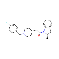 C[C@@H]1Cc2ccccc2N1C(=O)CC1CCN(Cc2ccc(F)cc2)CC1 ZINC000013860159