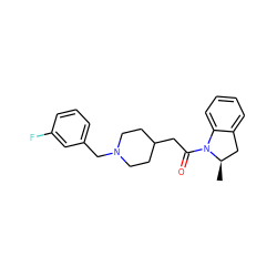 C[C@@H]1Cc2ccccc2N1C(=O)CC1CCN(Cc2cccc(F)c2)CC1 ZINC000013860157