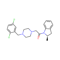 C[C@@H]1Cc2ccccc2N1C(=O)CN1CCN(Cc2cc(Cl)ccc2Cl)CC1 ZINC000022941500