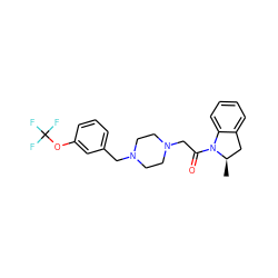 C[C@@H]1Cc2ccccc2N1C(=O)CN1CCN(Cc2cccc(OC(F)(F)F)c2)CC1 ZINC000022941450