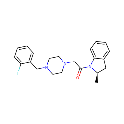 C[C@@H]1Cc2ccccc2N1C(=O)CN1CCN(Cc2ccccc2F)CC1 ZINC000022941495