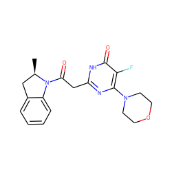 C[C@@H]1Cc2ccccc2N1C(=O)Cc1nc(N2CCOCC2)c(F)c(=O)[nH]1 ZINC000147070651