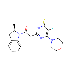 C[C@@H]1Cc2ccccc2N1C(=O)Cc1nc(N2CCOCC2)c(F)c(=S)[nH]1 ZINC000147065175