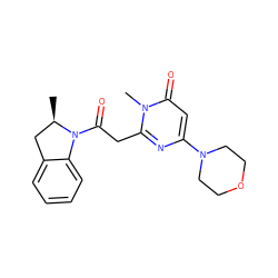 C[C@@H]1Cc2ccccc2N1C(=O)Cc1nc(N2CCOCC2)cc(=O)n1C ZINC000115071810
