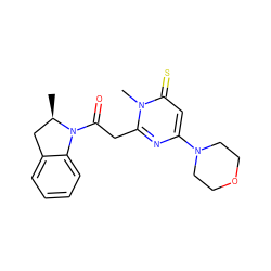 C[C@@H]1Cc2ccccc2N1C(=O)Cc1nc(N2CCOCC2)cc(=S)n1C ZINC000146993786