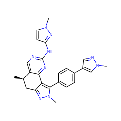 C[C@@H]1Cc2nn(C)c(-c3ccc(-c4cnn(C)c4)cc3)c2-c2nc(Nc3ccn(C)n3)ncc21 ZINC000224950112