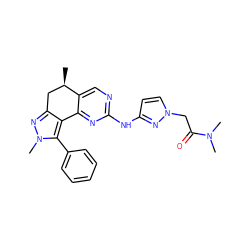 C[C@@H]1Cc2nn(C)c(-c3ccccc3)c2-c2nc(Nc3ccn(CC(=O)N(C)C)n3)ncc21 ZINC000169702328