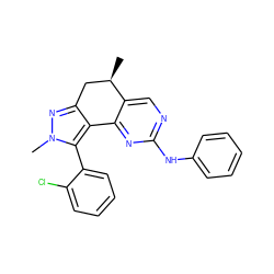 C[C@@H]1Cc2nn(C)c(-c3ccccc3Cl)c2-c2nc(Nc3ccccc3)ncc21 ZINC000169702149