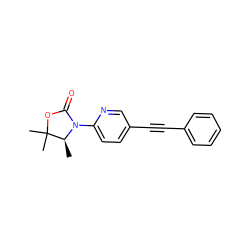 C[C@@H]1N(c2ccc(C#Cc3ccccc3)cn2)C(=O)OC1(C)C ZINC000144073996