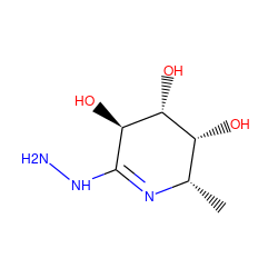 C[C@@H]1N=C(NN)[C@@H](O)[C@H](O)[C@@H]1O ZINC000026573752