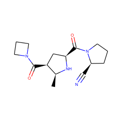 C[C@@H]1N[C@H](C(=O)N2CCC[C@H]2C#N)C[C@@H]1C(=O)N1CCC1 ZINC000028816307