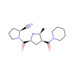 C[C@@H]1N[C@H](C(=O)N2CCC[C@H]2C#N)C[C@@H]1C(=O)N1CCCCC1 ZINC000028816311