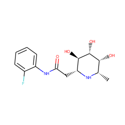 C[C@@H]1N[C@H](CC(=O)Nc2ccccc2F)[C@@H](O)[C@H](O)[C@@H]1O ZINC000096286018